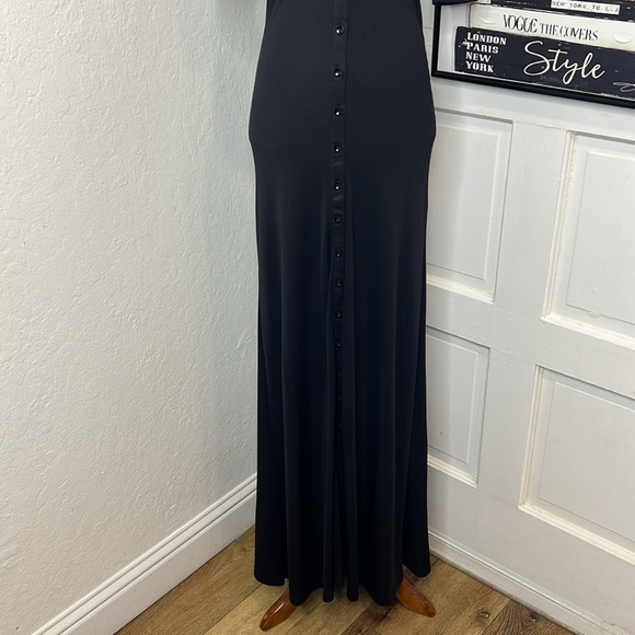 L’Academie Esperanza Black Button Front Maxi Dress Size XS - Picture 6 of 9